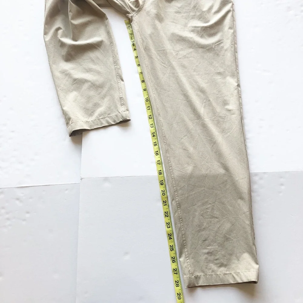 Fair Harbor Pants Mens Large One Pant Khaki Tan Stretch Straight Leg Chino